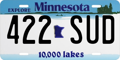 MN license plate 422SUD