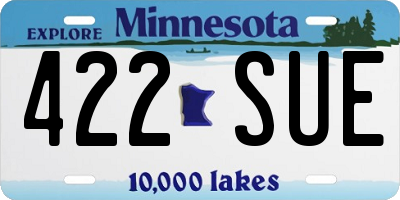 MN license plate 422SUE
