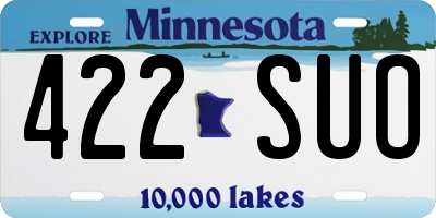 MN license plate 422SUO