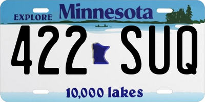 MN license plate 422SUQ
