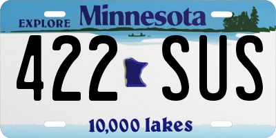 MN license plate 422SUS