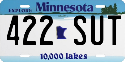 MN license plate 422SUT