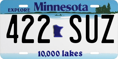 MN license plate 422SUZ