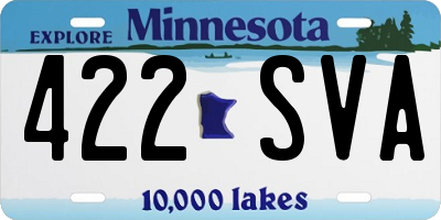 MN license plate 422SVA