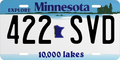 MN license plate 422SVD