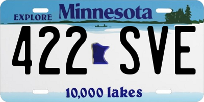 MN license plate 422SVE