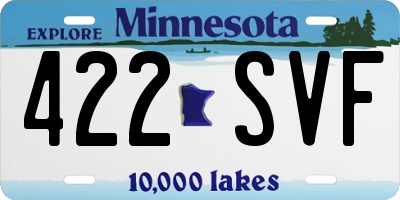 MN license plate 422SVF