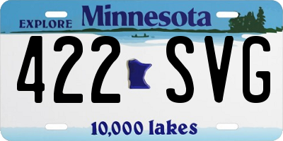 MN license plate 422SVG