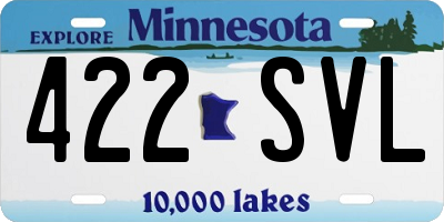 MN license plate 422SVL