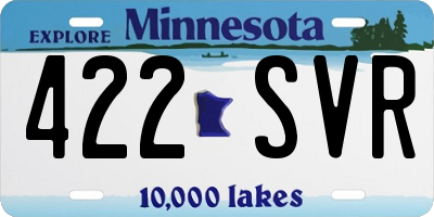 MN license plate 422SVR