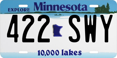 MN license plate 422SWY