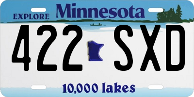 MN license plate 422SXD