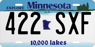 MN license plate 422SXF