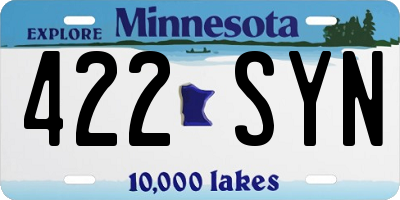 MN license plate 422SYN