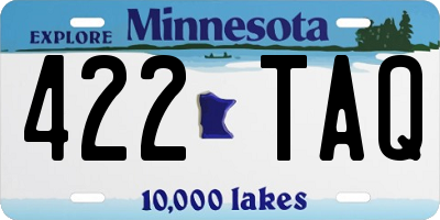 MN license plate 422TAQ
