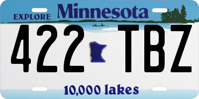 MN license plate 422TBZ