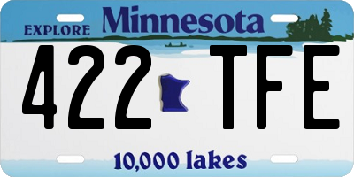 MN license plate 422TFE