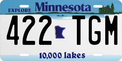 MN license plate 422TGM