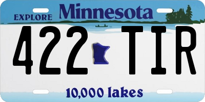 MN license plate 422TIR