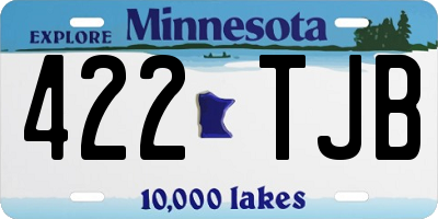 MN license plate 422TJB