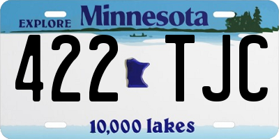 MN license plate 422TJC