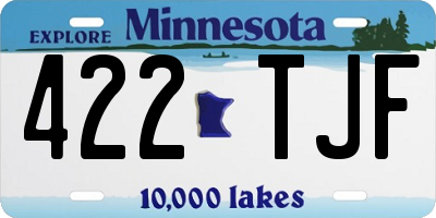 MN license plate 422TJF