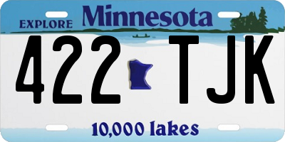 MN license plate 422TJK