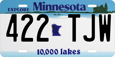 MN license plate 422TJW