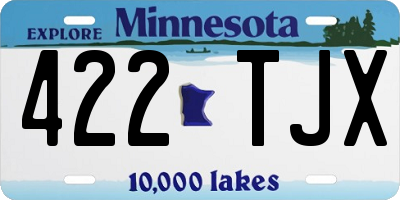 MN license plate 422TJX