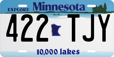 MN license plate 422TJY