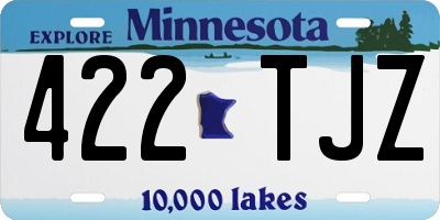 MN license plate 422TJZ