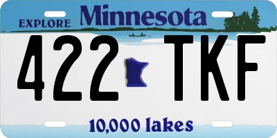 MN license plate 422TKF