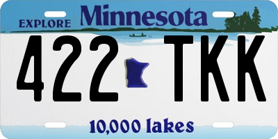 MN license plate 422TKK