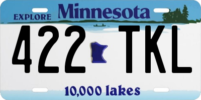 MN license plate 422TKL
