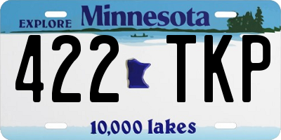 MN license plate 422TKP