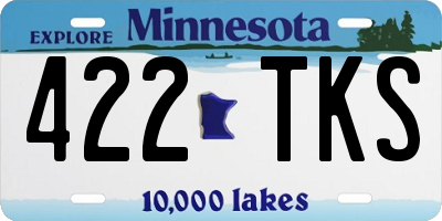 MN license plate 422TKS