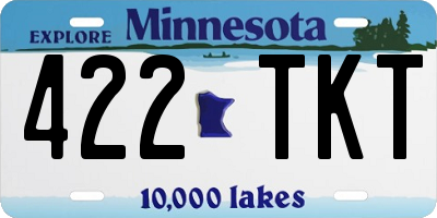 MN license plate 422TKT