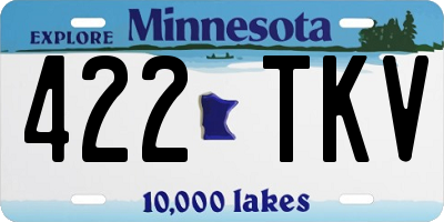 MN license plate 422TKV