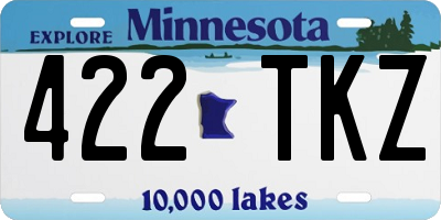 MN license plate 422TKZ