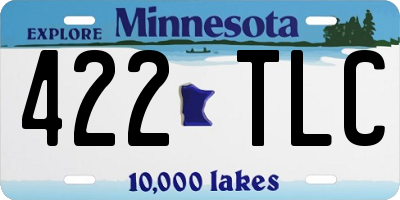 MN license plate 422TLC