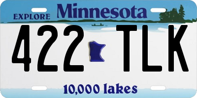 MN license plate 422TLK