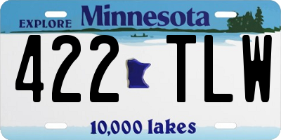 MN license plate 422TLW