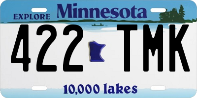 MN license plate 422TMK