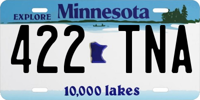 MN license plate 422TNA