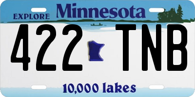 MN license plate 422TNB
