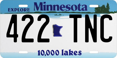 MN license plate 422TNC