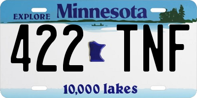 MN license plate 422TNF