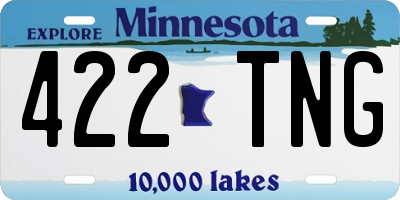 MN license plate 422TNG