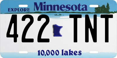 MN license plate 422TNT