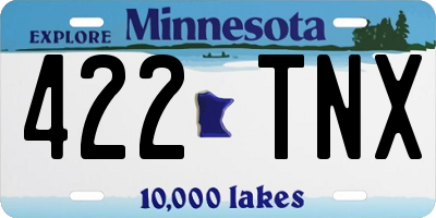 MN license plate 422TNX